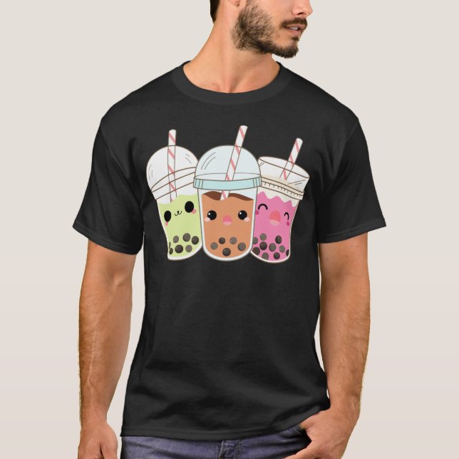 T-shirt 3 Bubble Tea Boba Bubble Tea cowboy children  (Devant)