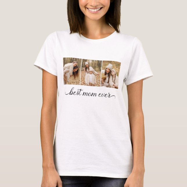 T-shirt 3 Collage photo Meilleure maman Ever Femme (Devant)