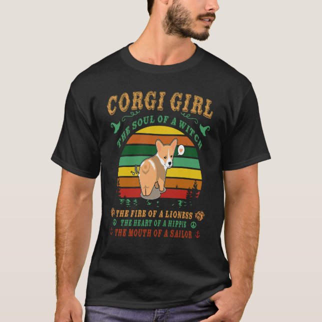 T-shirt 3 Corgi L'Âme D'Une Sorcière Corgi (Devant)