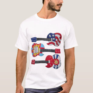 T-shirt 3 décorations de guitare de Judaica