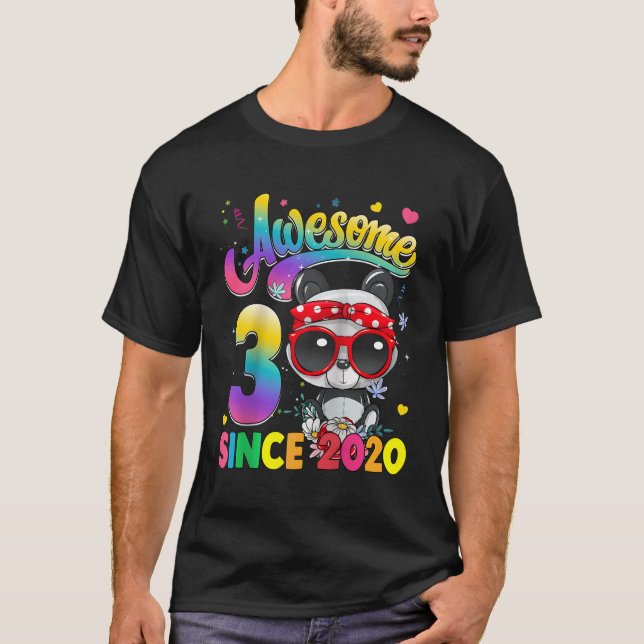 T-shirt 3 Depuis 2020 Princesse Panda 8E Baseball (Devant)