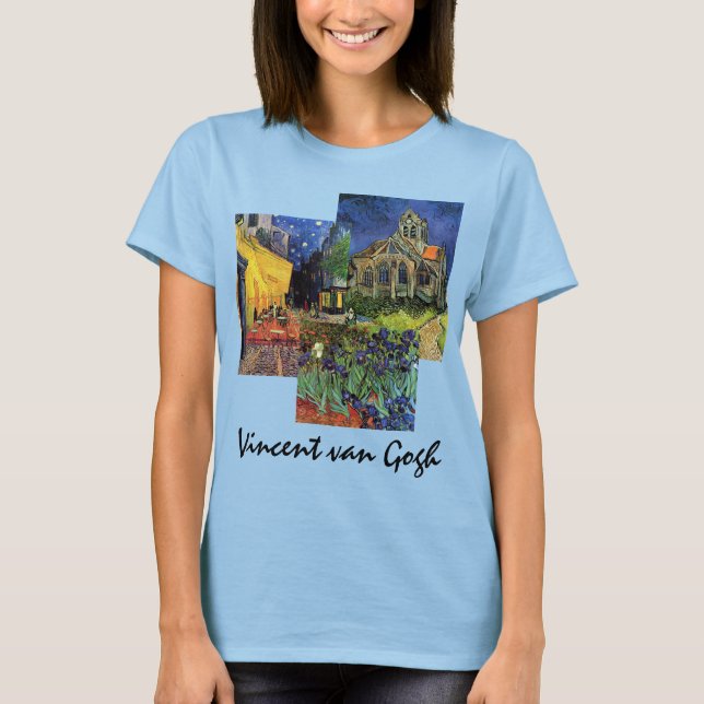T-shirt 3 différentes Famous Vintage van Gogh Peintures (Devant)