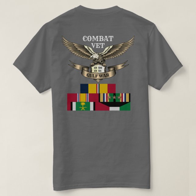 T-SHIRT 3 ÉTOILES COMBAT VET GULF (Design dos)