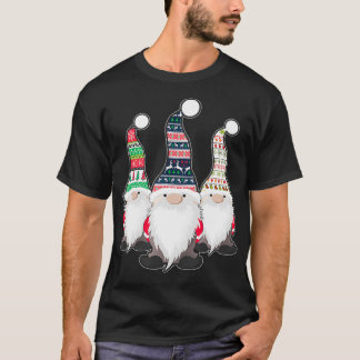 T-shirt 3 Gnomes nordiques suédois Nisse Tomte Christmas P