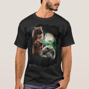 T-shirt 3 Hamster Lune Loup Hamsters Loups hurler