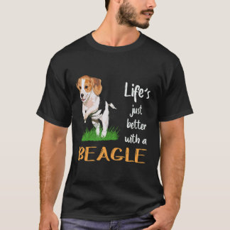 T-shirt 3 La vie est juste meilleure avec un Beagle