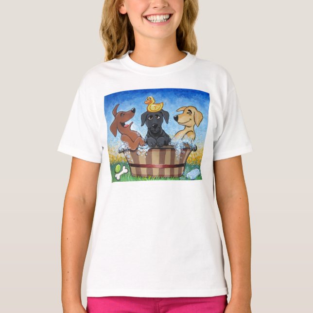 T-shirt 3 laboratoires dans un maillot de bain (Devant)