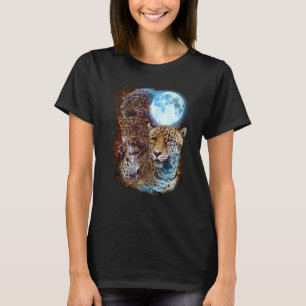 T-shirt 3 Lune Jaguar Genre Panther Chat Animal