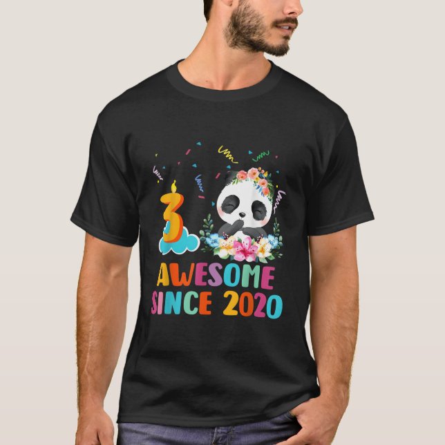 T-shirt 3 Magnifique Depuis 2020 3E Panda Unicorn (Devant)