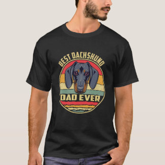 T-shirt 3 Meilleur Papa de Dachshund de tous les temps