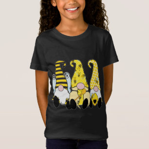 T-Shirt 3 mignons Abeilles Gnomes Miel Jaune Abeilles Casq