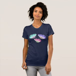 T-shirt 3 Mignons Papillons Pastel Aquarelle Colorée