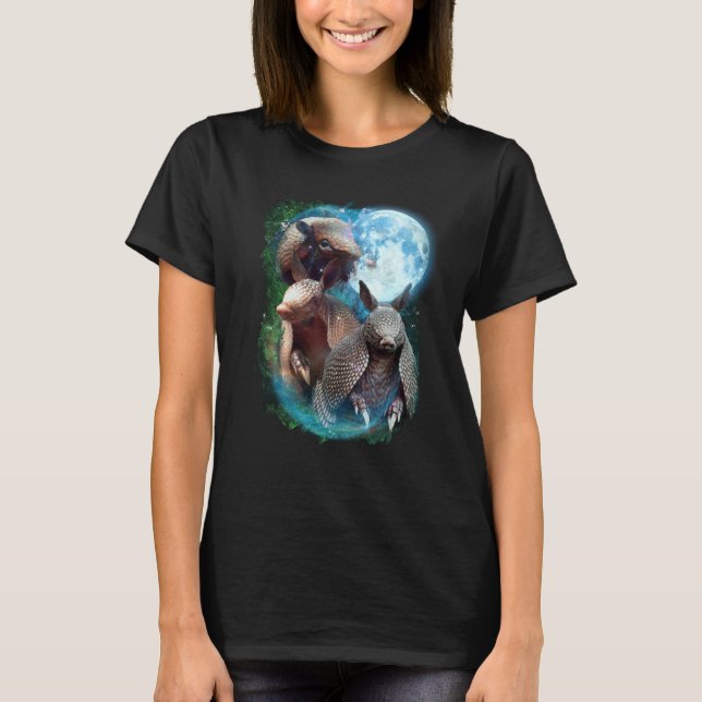 T-shirt 3 Moon Armadillo Anteater Animal (Devant)