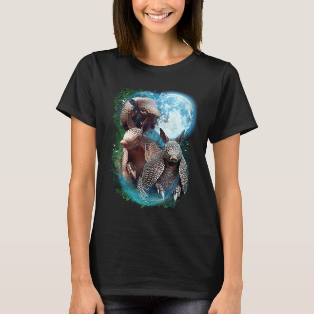 T-shirt 3 Moon Armadillo  Anteater Animal (Devant)