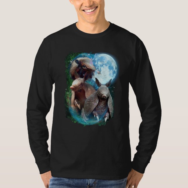 T-shirt 3 Moon Armadillo Anteater Animal (Devant)