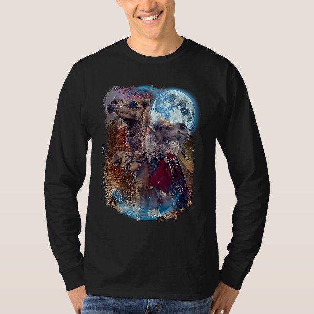 T-shirt 3 Moon Camel  Llama Alpaca Animal (Devant)
