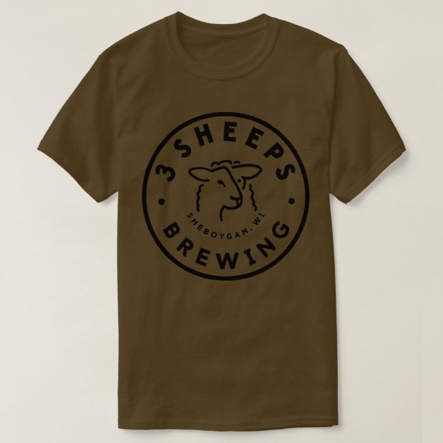 T-shirt 3 moutons brassant Sheboygan WI classique (Design devant)