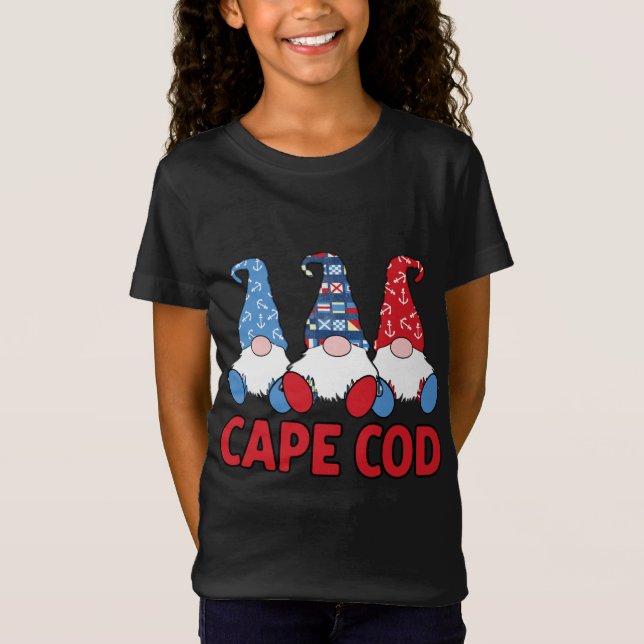 T-Shirt 3 Nauti Nauti Gnomes Cap Cod MA Ca (Devant)