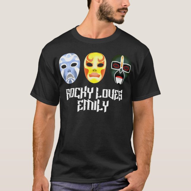 T-shirt 3 Ninjas Rocky Loves Emily Masques (Devant)