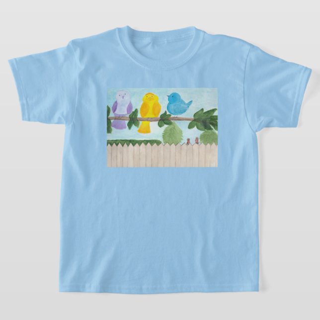 T-shirt 3 Oiseaux Colorés (Poser)