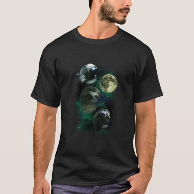 T-shirt 3 Parodie amusante de Sloth Moon (Devant)