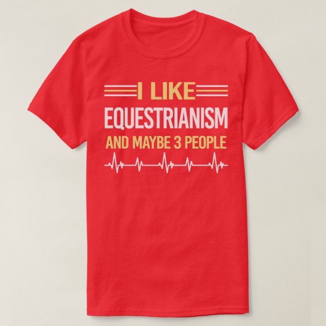 T-shirt 3 Personnes Equestrianisme Cheval équitation équit (Design devant)
