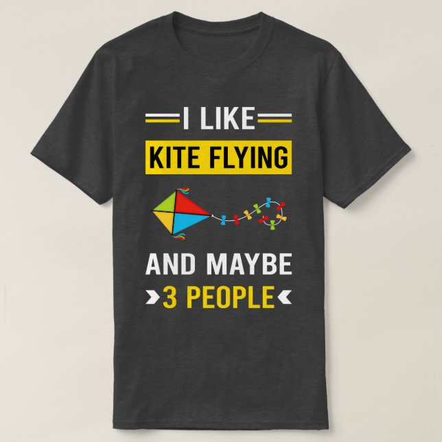 T-shirt 3 Personnes Kite Flying Kites (Design devant)