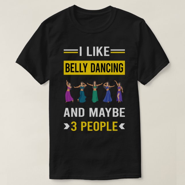 T-shirt 3 Personnes Ventre Danse Danse Bellydance Bellydan (Design devant)