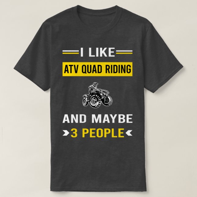 T-shirt 3 personnes VTT quad équitation (Design devant)