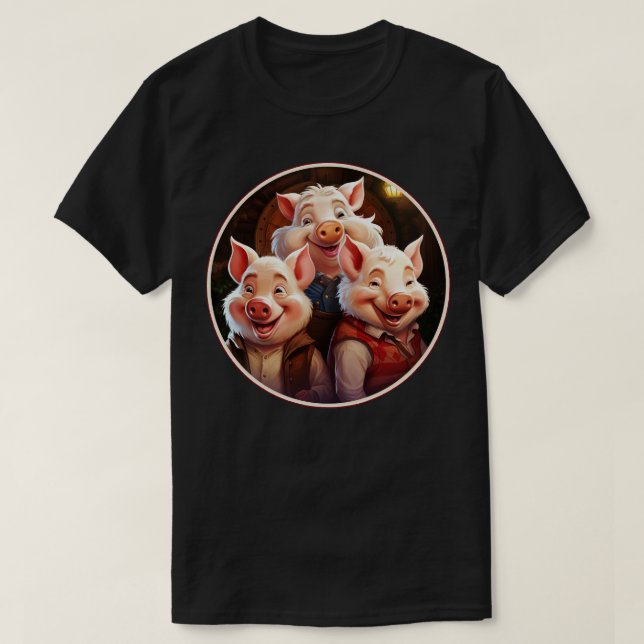 T-shirt 3 petits cochons (Design devant)