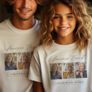 T-shirt 3 photos modernes pour les funérailles/mémorial ai
