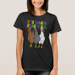 T-shirt 3 Poulets Son Mardi Gras Yall Amusants Agriculteur
