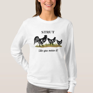 T-shirt 3 Roosters dans une rangée - STRUT Comme vous le v