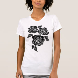 T-shirt 3 roses noirs