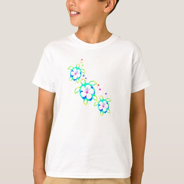 T-shirt 3 tortues de Honu teintes par cravate (Devant)