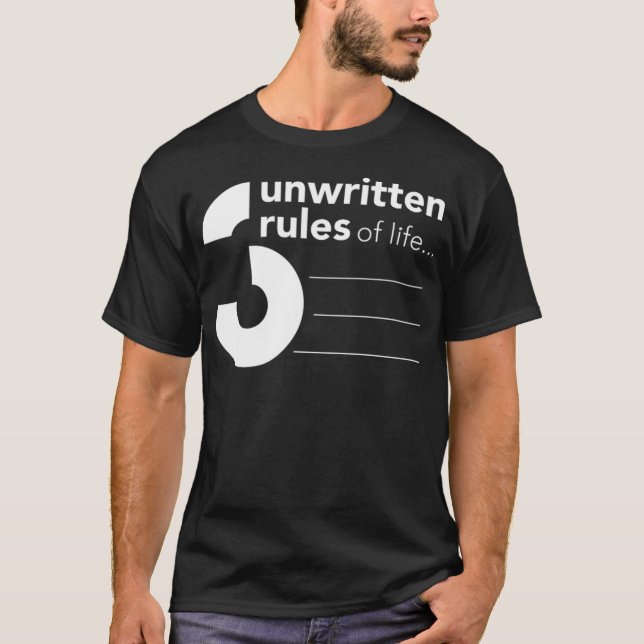T-shirt 3 unwritten rules of kiddin penelope  (Devant)