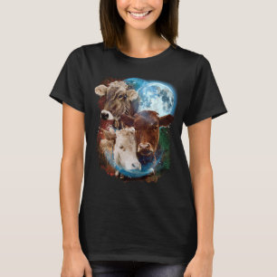 T-shirt 3 Vache de lune Bétail animal de bétail