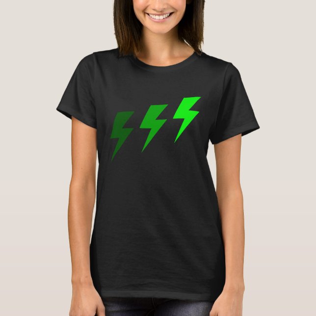 T-shirt 3 Vert éclair (Devant)