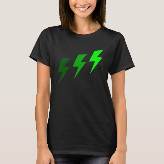 T-shirt 3 Vert éclair (Devant)