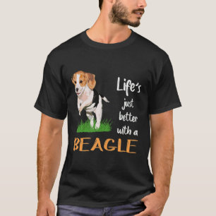 T-shirt 3 Vie Juste Mieux Avec Un Beagle