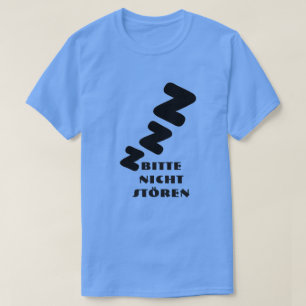 T-shirt 3 Z dormir avec le texte Bitte nicht stören