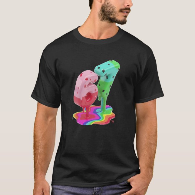 T-shirt 3D Melting 67 Colorful Glossy Graphic Tee (Devant)