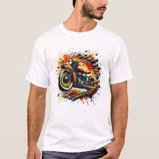 T-shirt 3D Motorcycle Hole in a Brick Wall