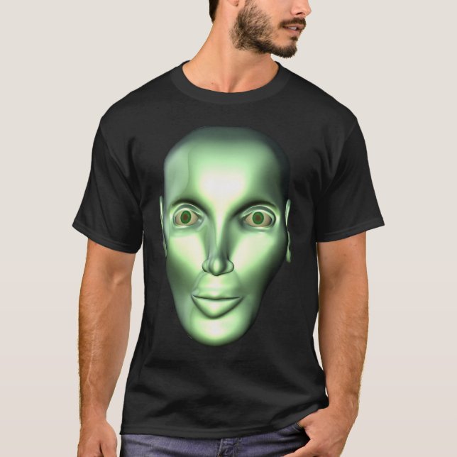 T-shirt 3D noir principal étranger pour des fans (Devant)