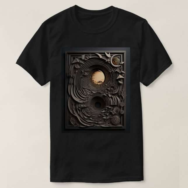 T-shirt 3D Paper Art Design (Design devant)