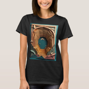 T-shirt 3D Paper Art Design