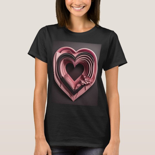 T-shirt 3D Paper Art Design (Devant)