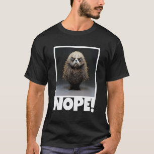 T-shirt 3D Réaliste Paresseux Matin Muffle Café Je déteste