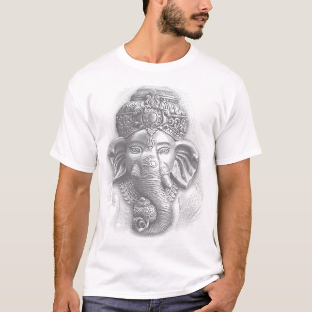 T-shirt 3d Seigneur Ganesha - Om (Devant)