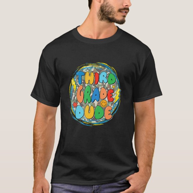 T-shirt 3e 3e année Dué Retour à l'école Étudiants Teac (Devant)
